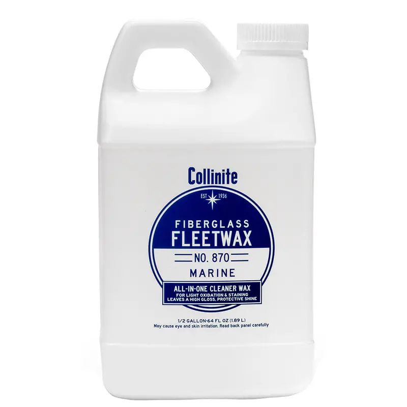 Collinite No. 870 Marine Fiberglass Fleetwax – Long-Lasting Gelcoat Sealant, 64 oz [870-64OZ]