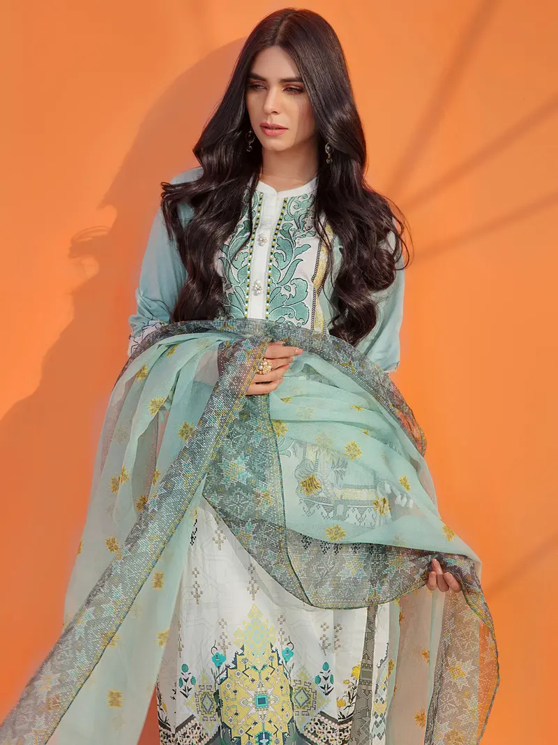 Contemporary Embroidered Lawn Suit (2-Piece)