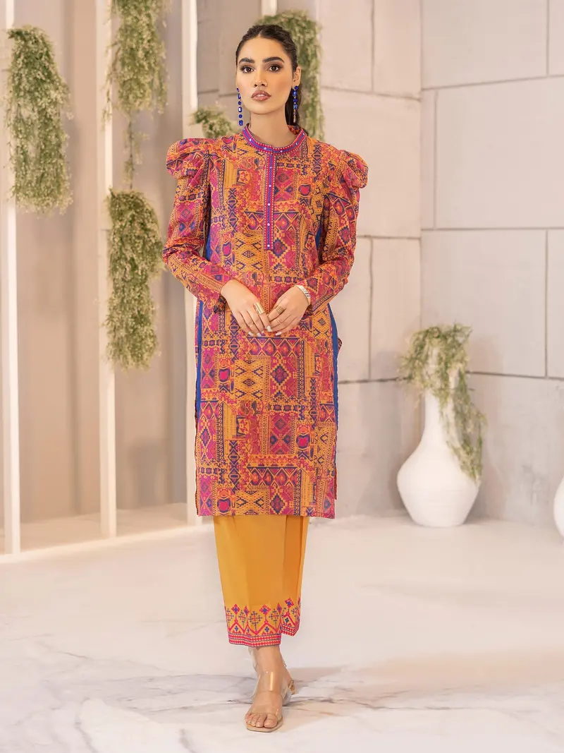 Coordinated 2-Piece Embroidered Lawn Set