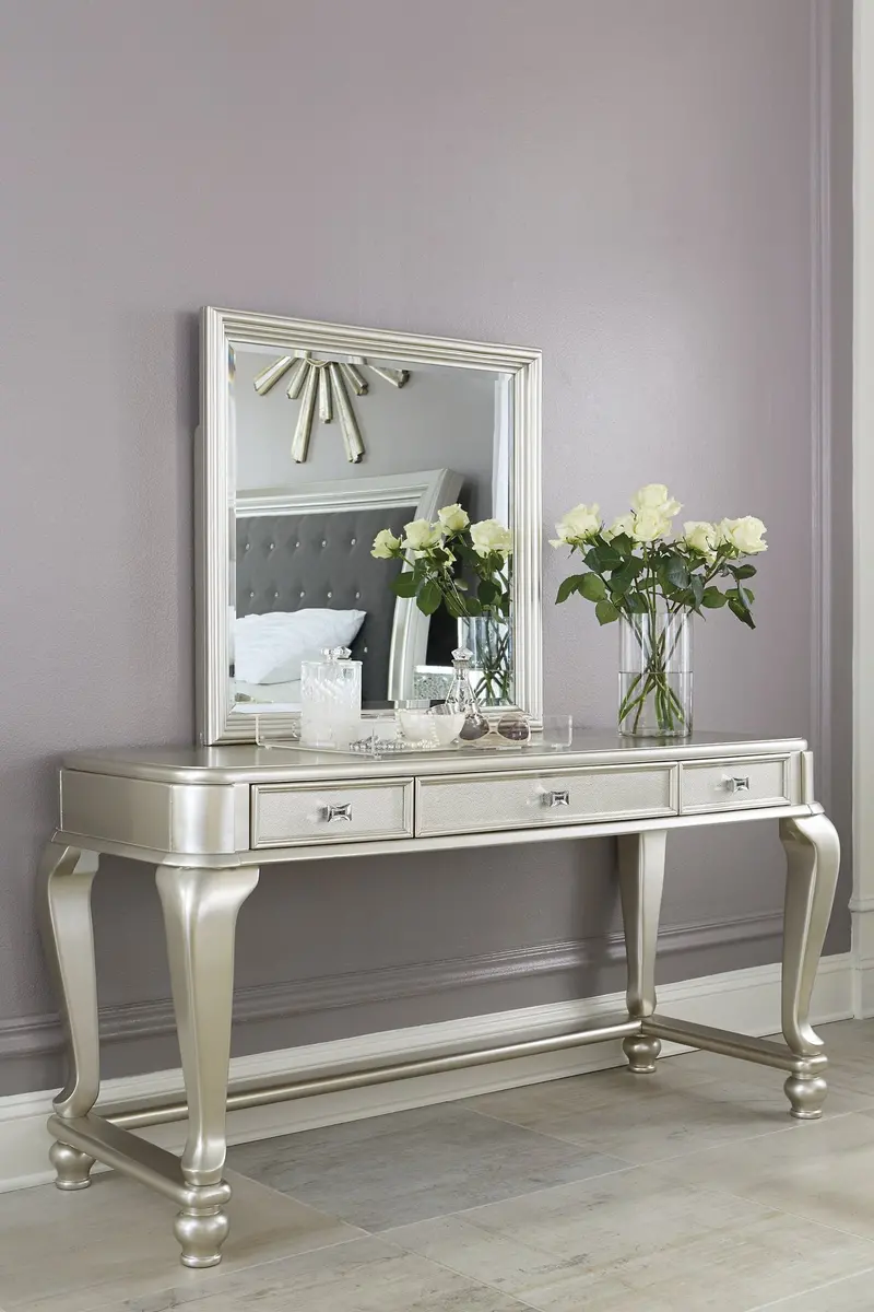 Coralayne Vanity Desk with Integrated Mirror