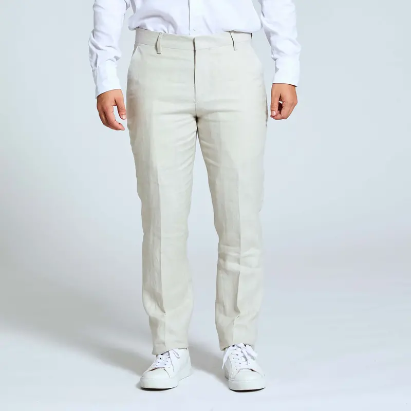 Cream Sand Linen Trousers