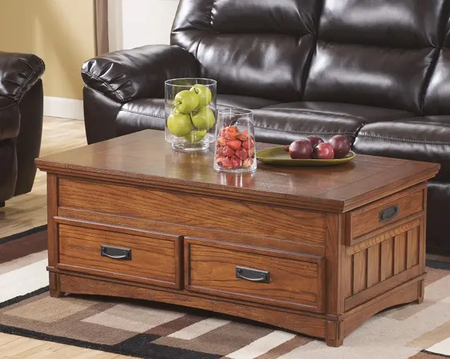 Cross Island Lift-Top Coffee Table with Hidden Storage