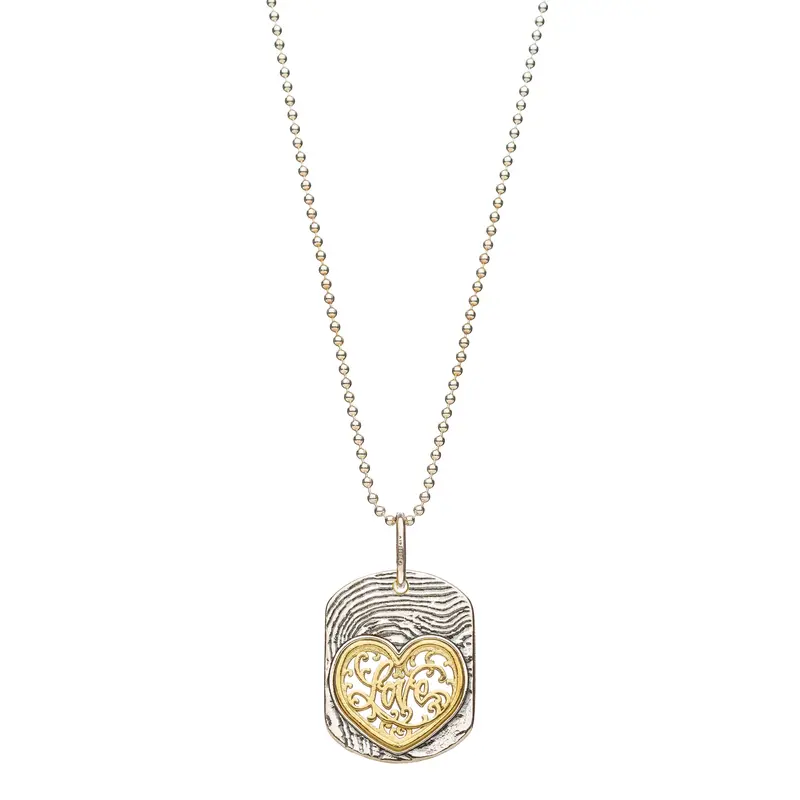 Cursive Script Love Pendant Necklace