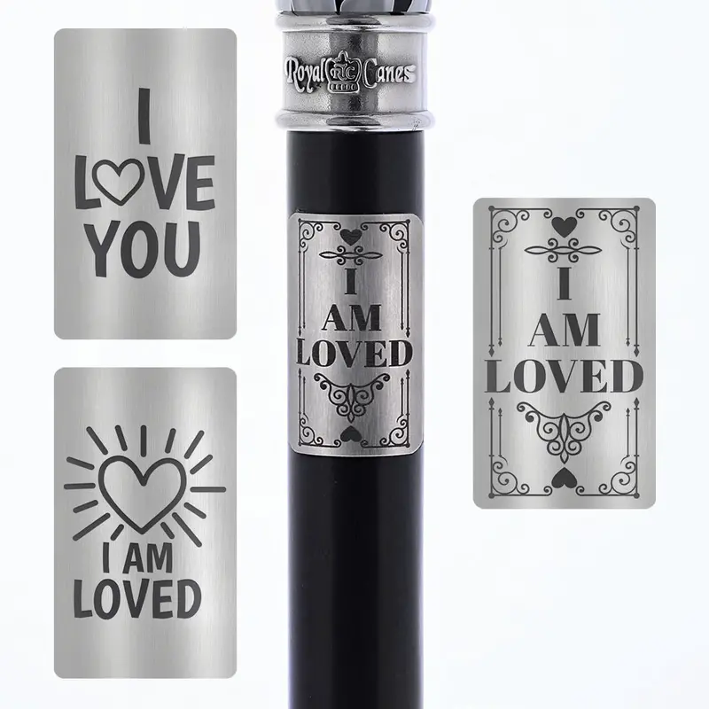 Custom Cane Engraving – Rectangular Stainless Steel Plaque