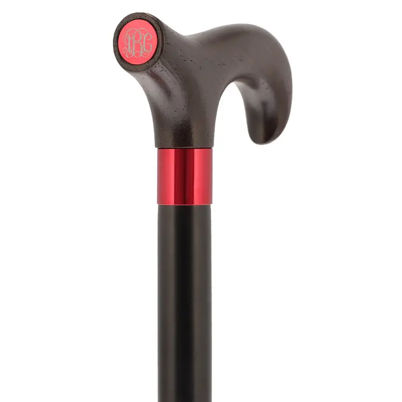 Customizable Wooden Derby Cane – Engravable Handle & Color Options