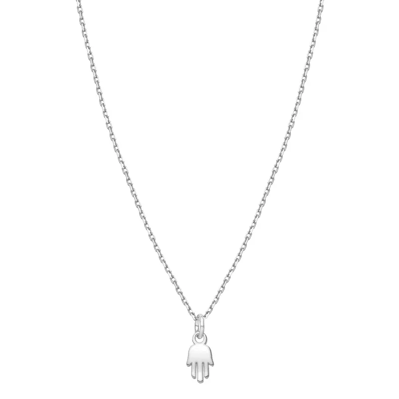 Dainty Silver Mini Hamsa Necklace