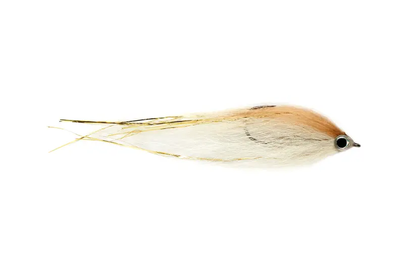 Daz’s Bendback Minnow Fly – Tan and White