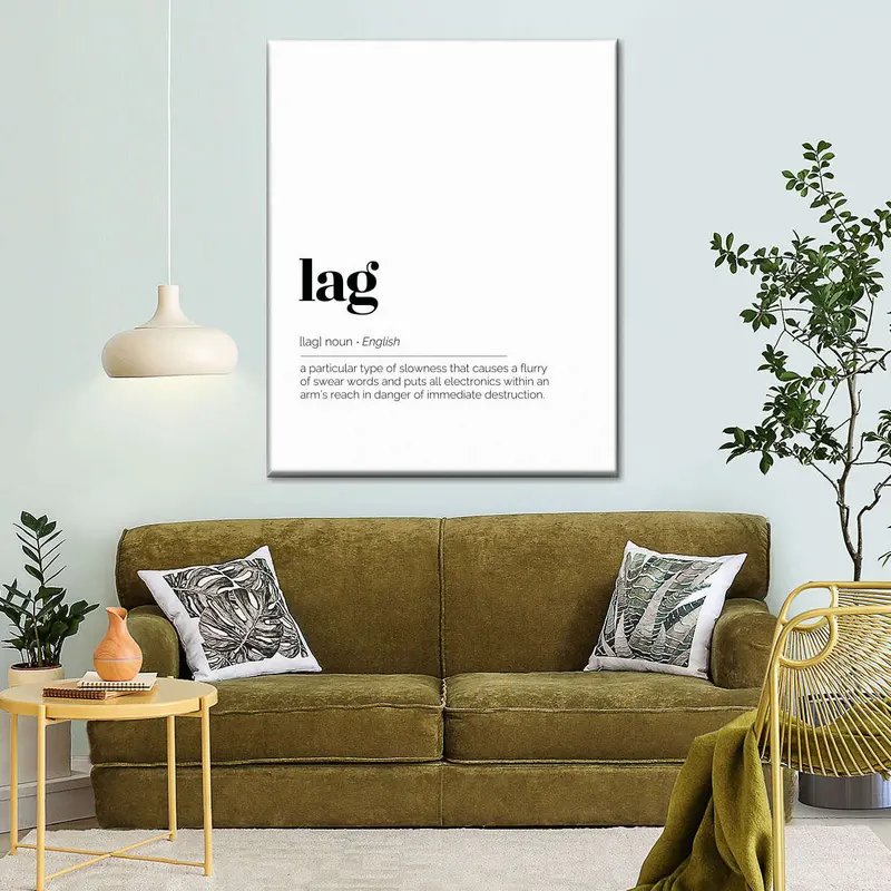 Decoding ‘Lag’ — Gaming Term Wall Art