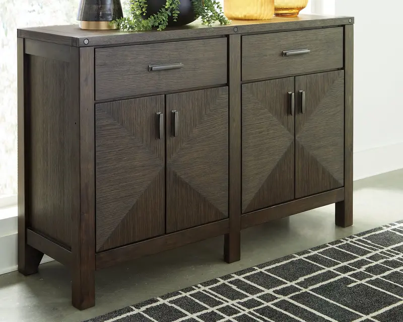 Dellbeck Rustic Dining Server with Wine Storage