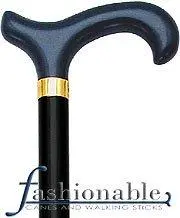 Deluxe Blue Derby Cane – Black Beechwood Shaft & Brass Accents (V1900)