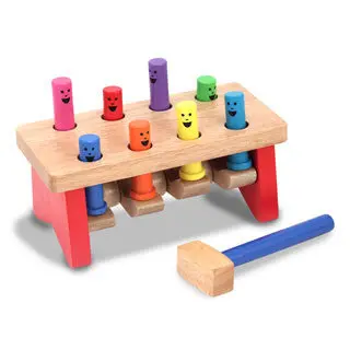 Deluxe Wooden Pounding Bench for Toddlers