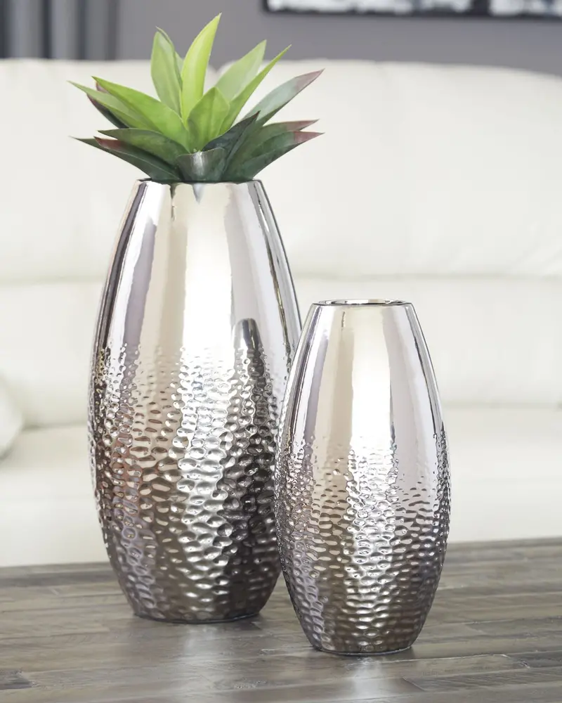 Dinesh Hand-Blown Glass Vase Pair