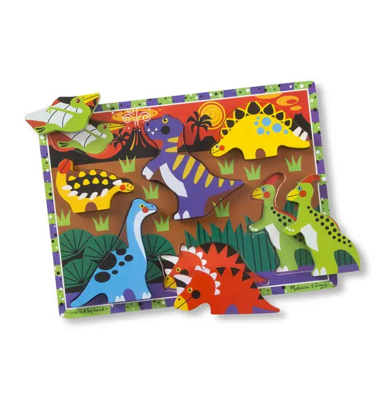 Dinosaur-Themed Chunky Wooden Puzzle