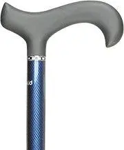 Discount Blue Mesh Adjustable Carbon Fiber Derby Cane (V1882)
