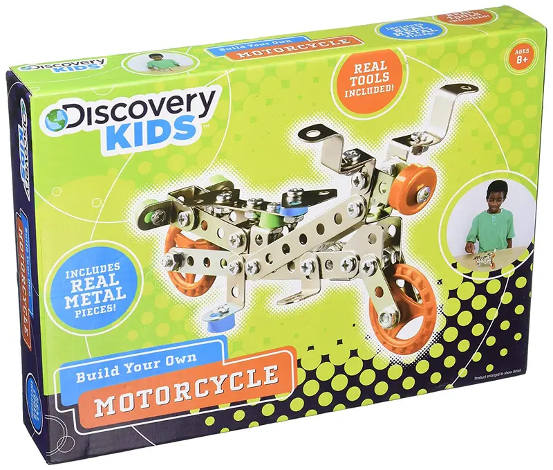 Discovery Kids Motorcycle Building Kit – Motorized Model Construction
