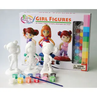 DIY Paint-Your-Own Girl Figure Craft Kit