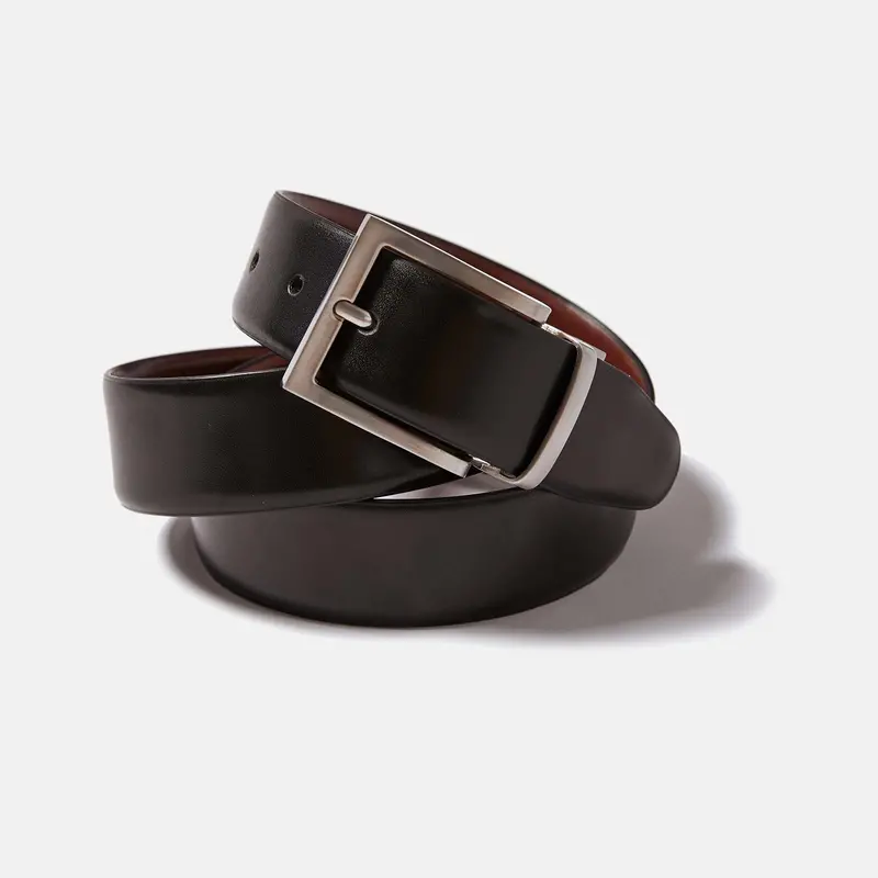 Dual-Finish Leather Belt