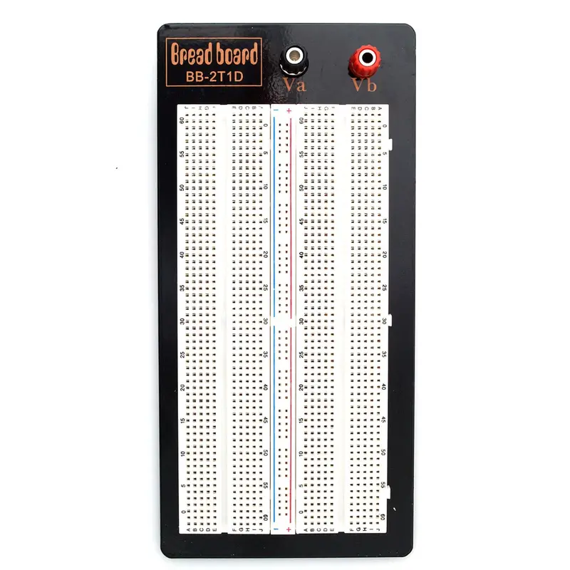 Dual-Power-Rail Solderless Breadboard – 1260 Points (Model 125-BB2T1D)