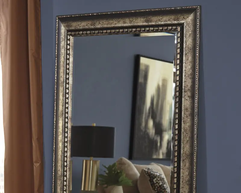Dulal Full-Length Freestanding Floor Mirror with Slim Black Frame