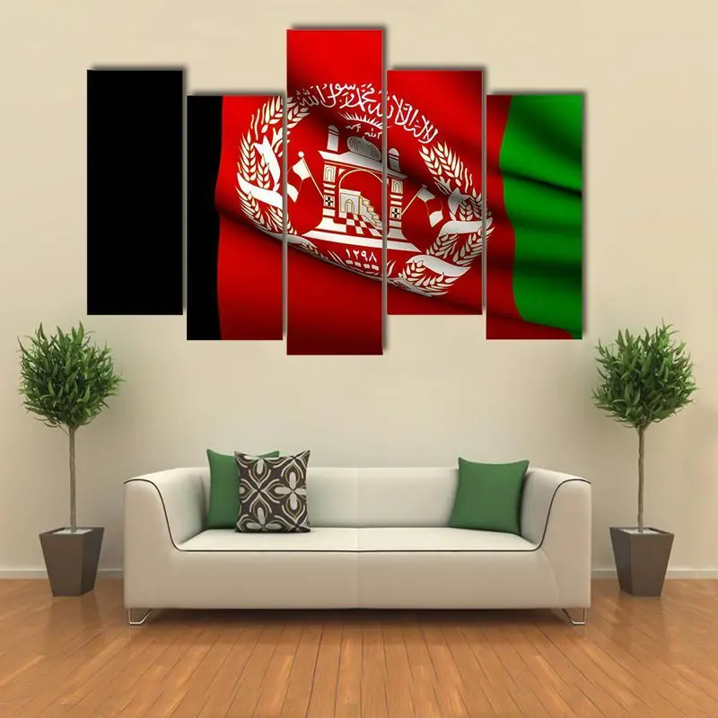 Dynamic Flying Afghanistan Flag Canvas Art