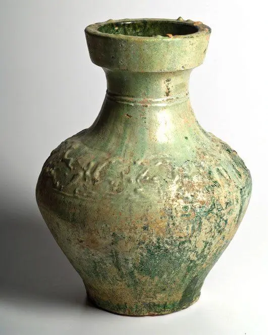 Eastern Han Dynasty Green-Glazed Hu Vessel, Ancient Chinese Tomb Ware, 25–220 CE