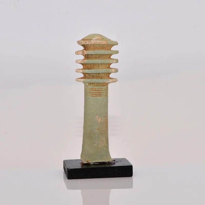 Egyptian Djed Pillar Amulet, Saite Period Symbol of Stability, 26th Dynasty (664–525 BCE)