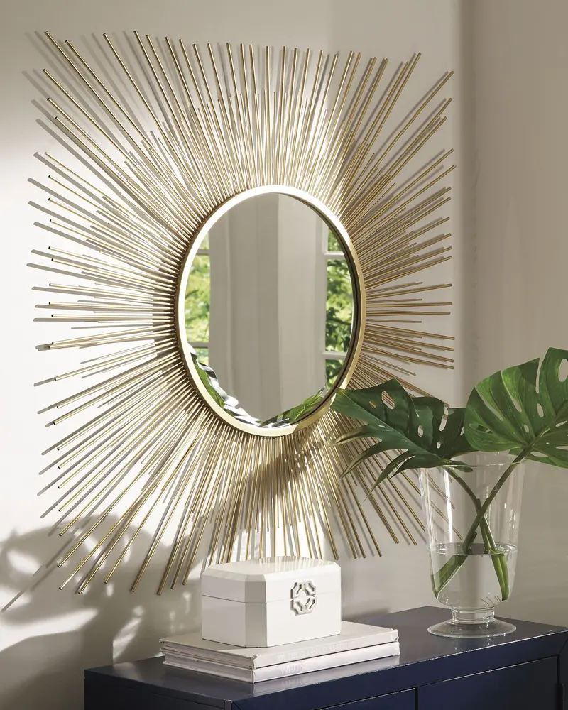 Elspeth Round Wall Mirror with Decorative Frame