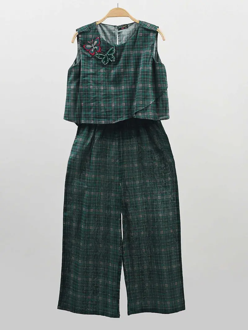 Embellished One-Piece Lawn Jumpsuit