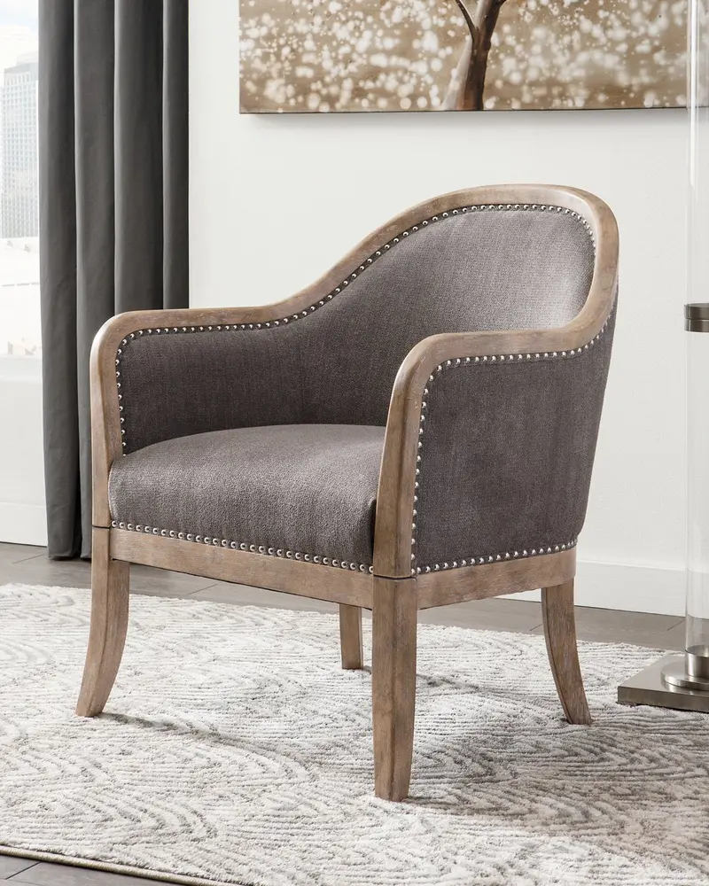 Engineer-Style Upholstered Accent Chair