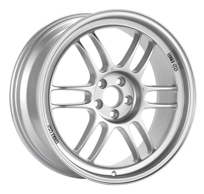 Enkei RPF1 15×7 Silver Alloy Wheel – 4×100 Bolt Pattern, 35mm Offset, 73mm Bore (Miata & 2002–2006 Mini Fitment)
