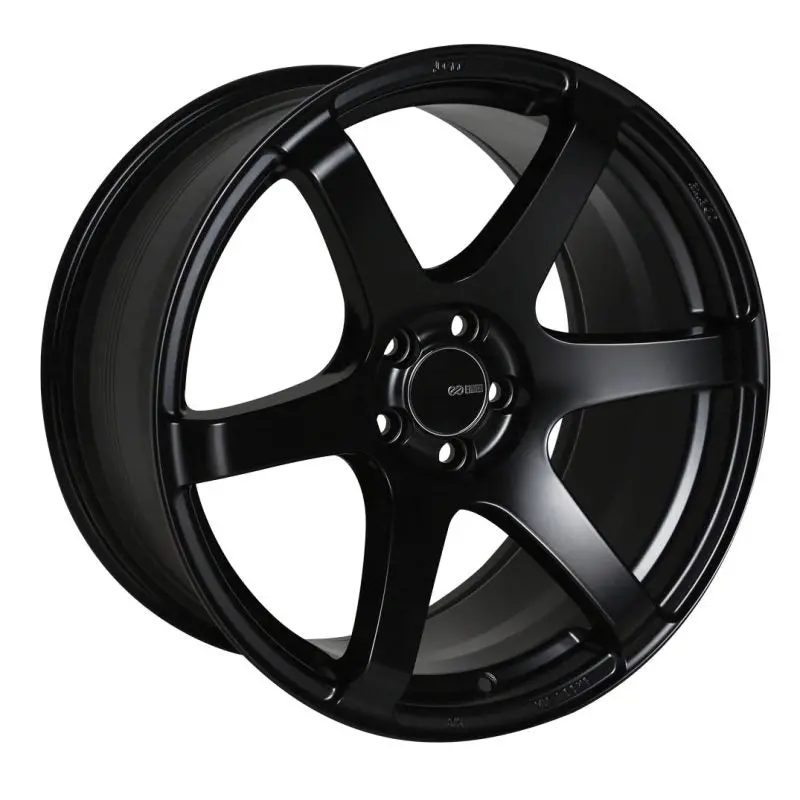Enkei T6S 18×8.5 Matte Black Alloy Wheel — 5×100 Bolt Pattern, 45mm Offset, 72.6mm Hub Bore