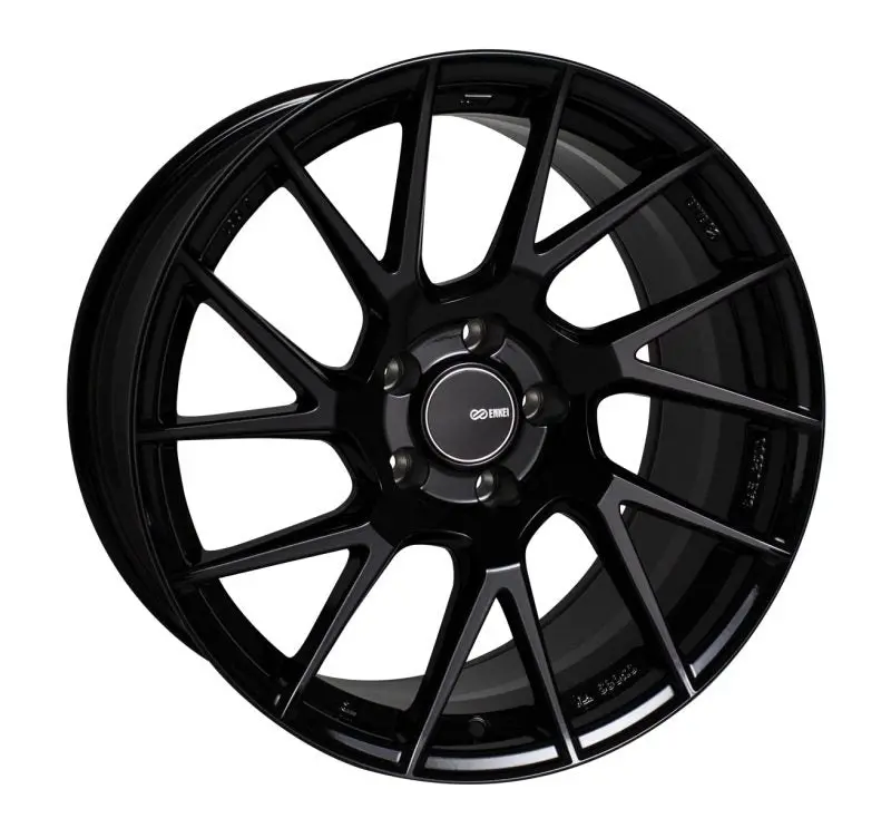 Enkei TM7 18×9.5 +45 Offset Wheel – 5×100, Gloss Black, 72.6mm Bore