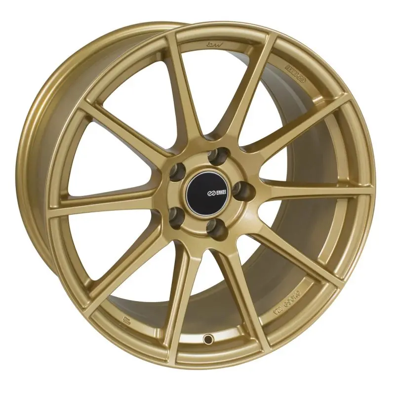 Enkei TS10 18×8 +45 Offset Wheel – 5×100, Gold Finish, 72.6mm Bore
