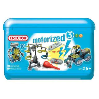 Erector Build & Play Motorized Bucket – Hands-On Engineering Kit with Working Motor