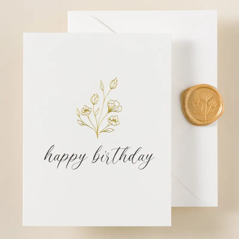Evelyn Foil-Embossed Birthday Card