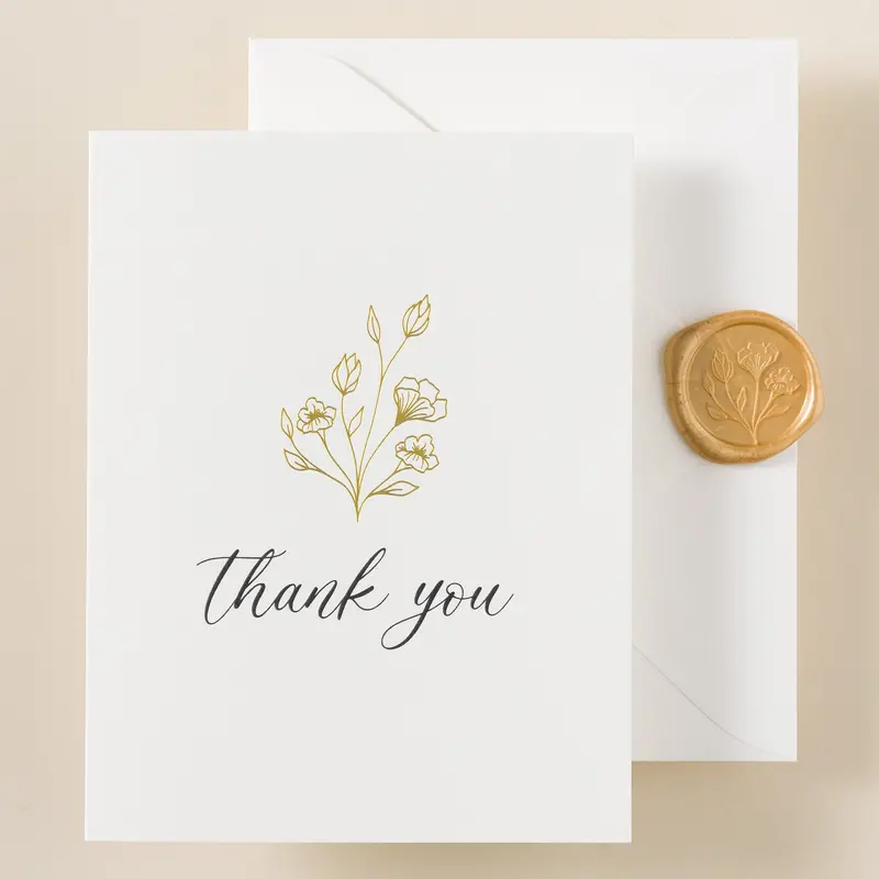 Evelyn Foil-Embossed ‘Thank You’ Card