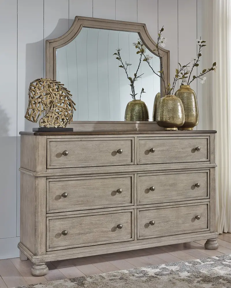 Falkhurst 6-Drawer Dresser with Matching Mirror