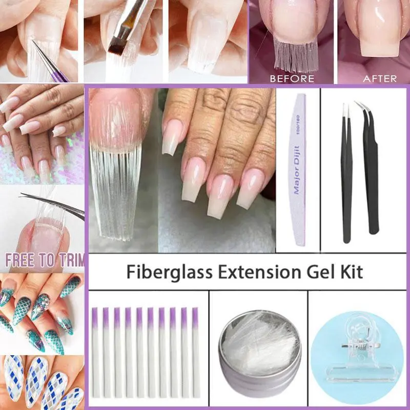 Fiberglass Nail Extension Kit for Quick Application