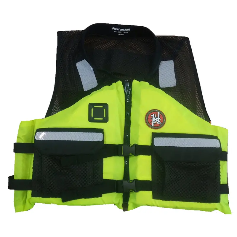 First Watch AV-5001 High-Visibility Yellow Crew Safety Vest – Size 2XL/3XL
