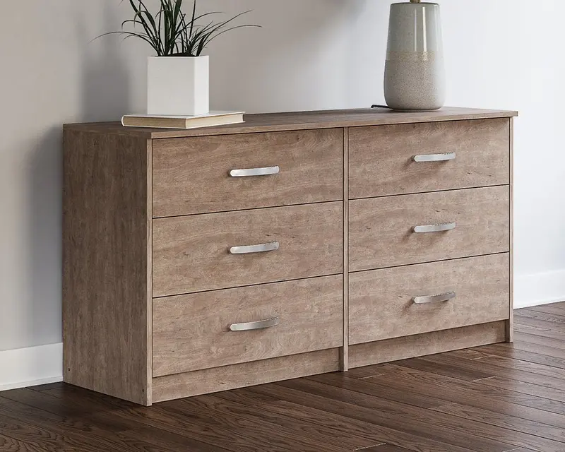 Flannia 6-Drawer Wood Dresser
