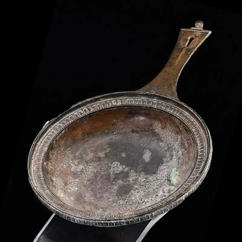 Flavian-Era Roman Bronze Military Skillet Inscribed by Publius Cipius Polybius (65–85 CE)