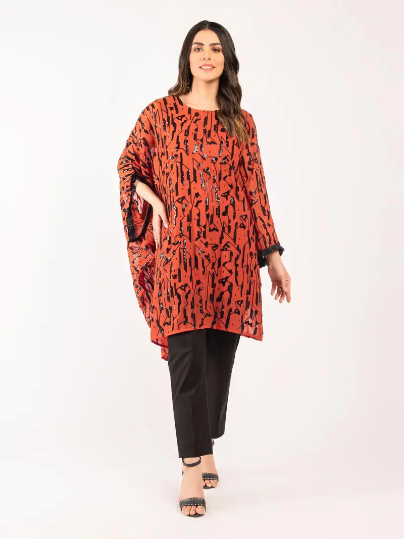 Flowy Embroidered Chiffon Shirt