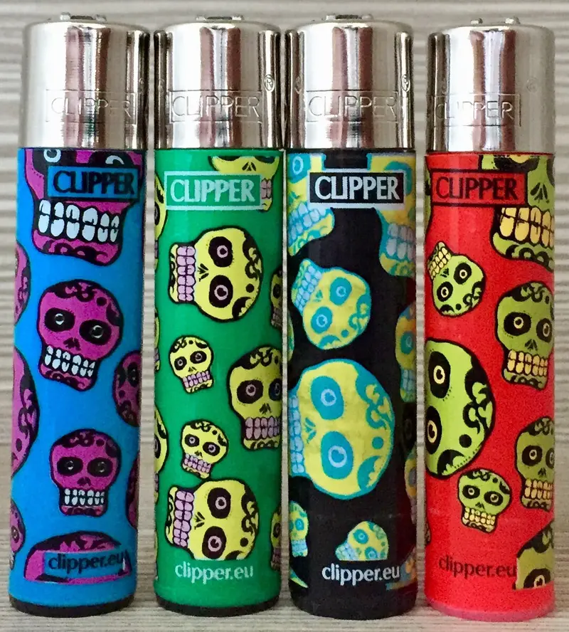 Fluorescent Skull-Design Clipper Lighter
