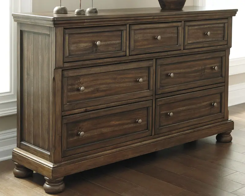 Flynnter Five-Drawer Wood Dresser