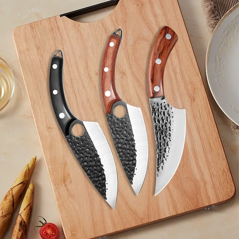 Forged Boning Knife – 5.5-Inch Serbian Stainless Steel Chef’s Cleaver for Butchering, Filleting, and Outdoor Cooking