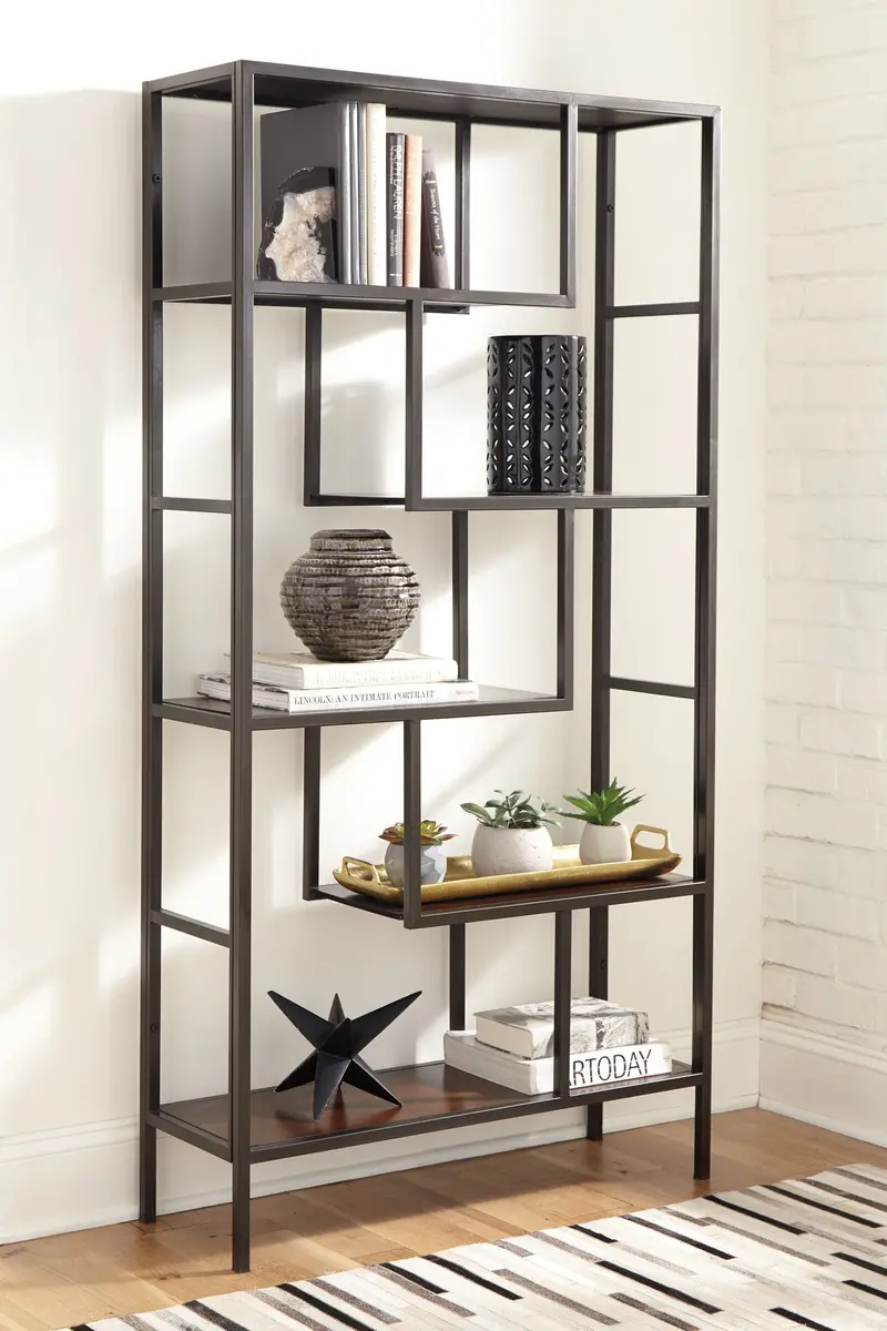 Frankwell Open-Back Bookshelf – Modern 5-Shelf Display Bookcase