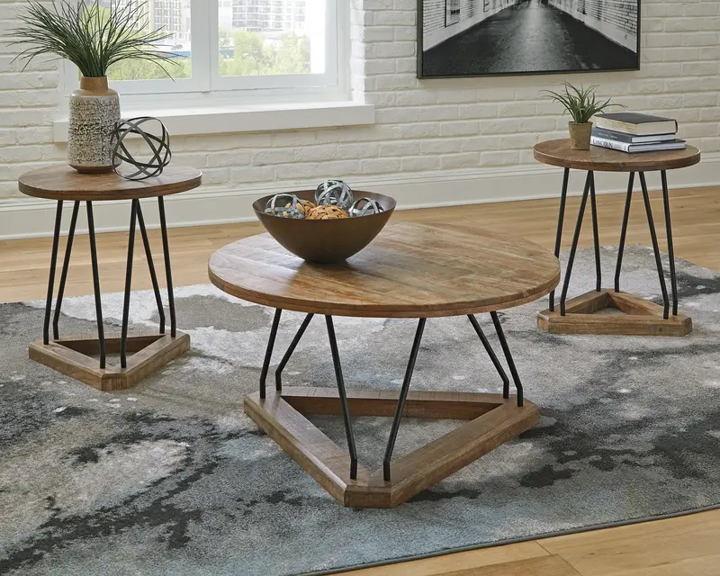 Frielone Nesting Table Collection – 3-Piece Space-Saving Set