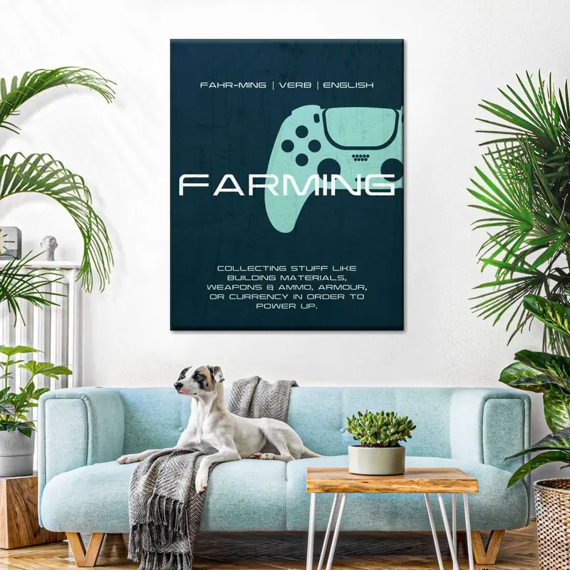 Gamer Farming Culture Wall Decor