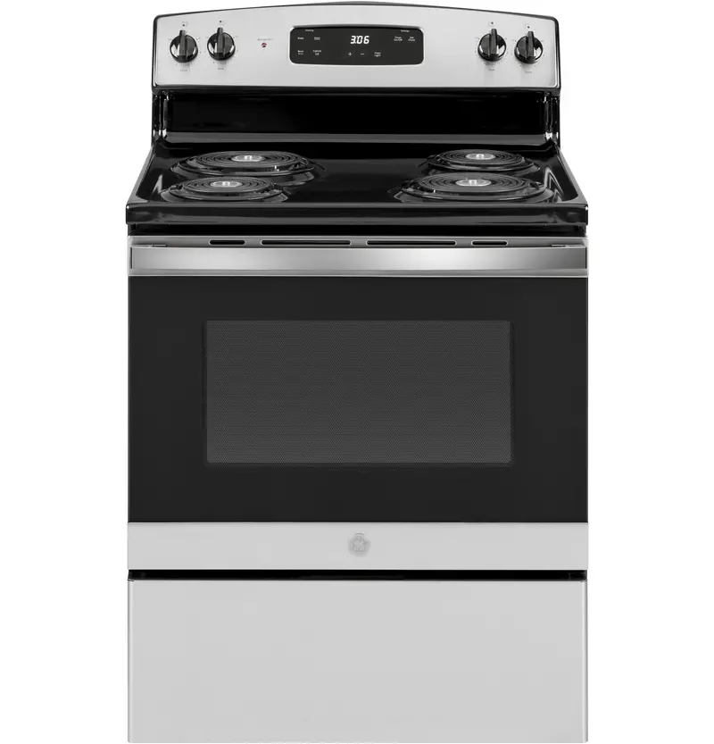 GE 30-Inch Freestanding Electric Range with Self-Cleaning Oven