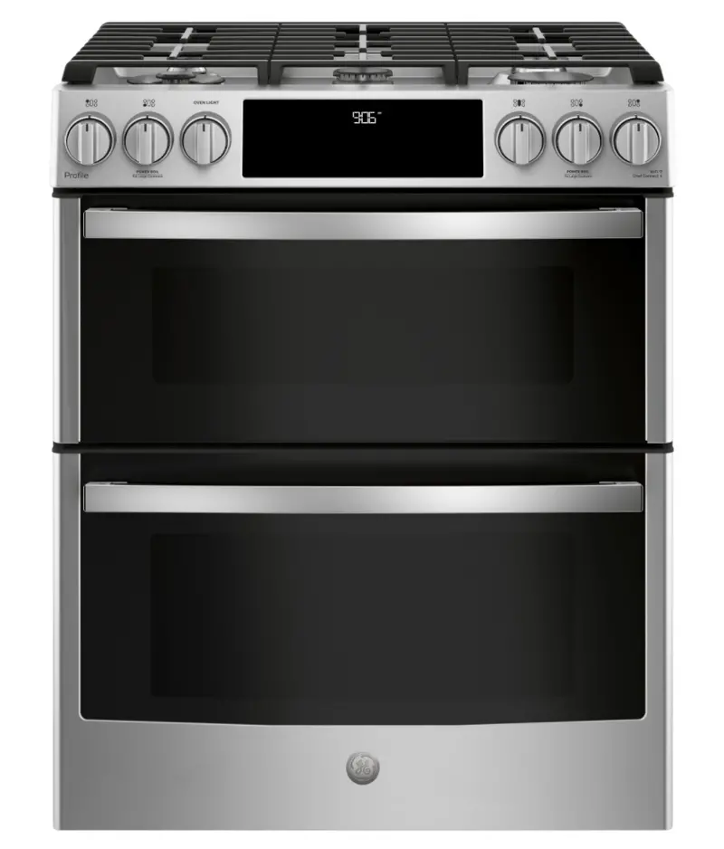 GE Profile 30-Inch Smart Slide-In Gas Range – Dual Convection Ovens & Wi-Fi Enabled